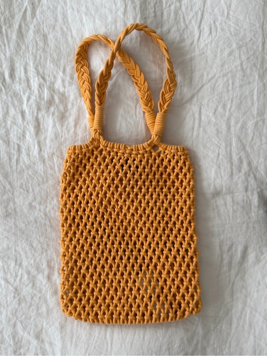 J. Crew Handbags - J. Crew Mustard Yellow Crochet Tote